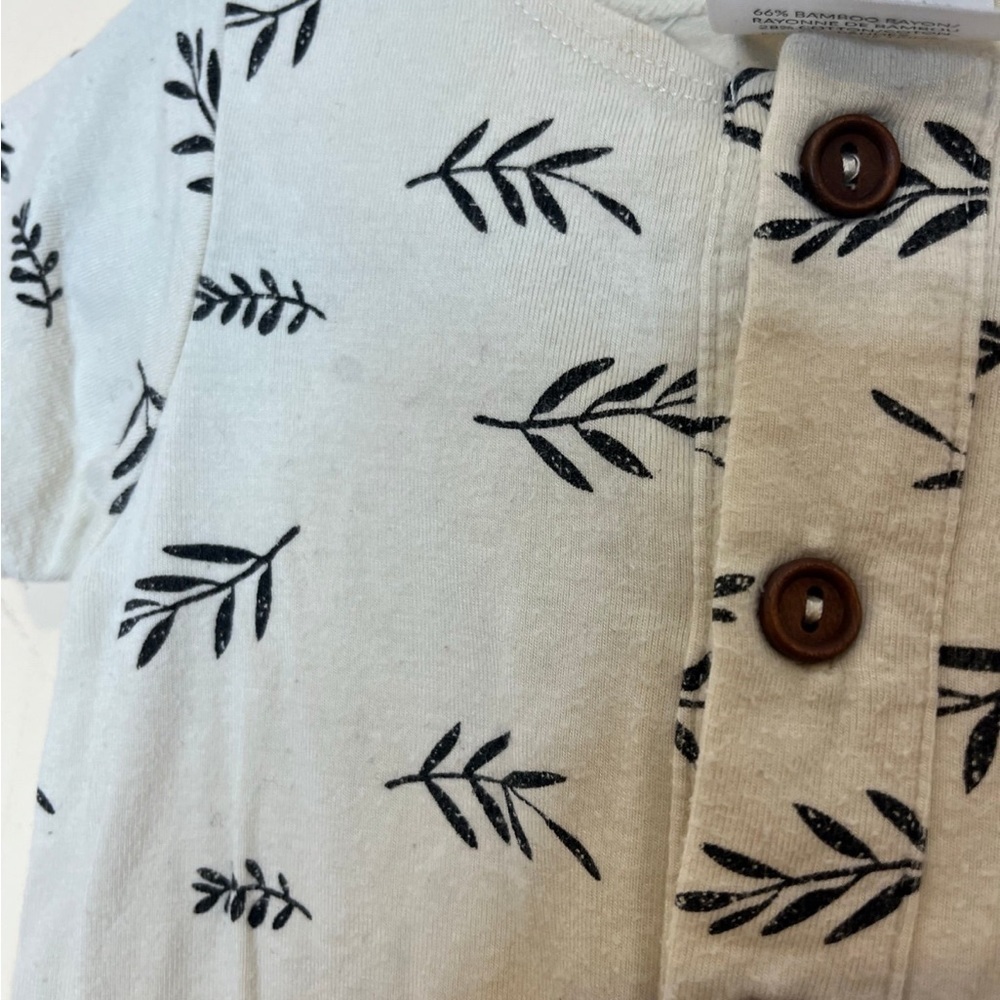 Haven Kids Sprigs Bamboo Henley Romper​ - Picture 2 of 2